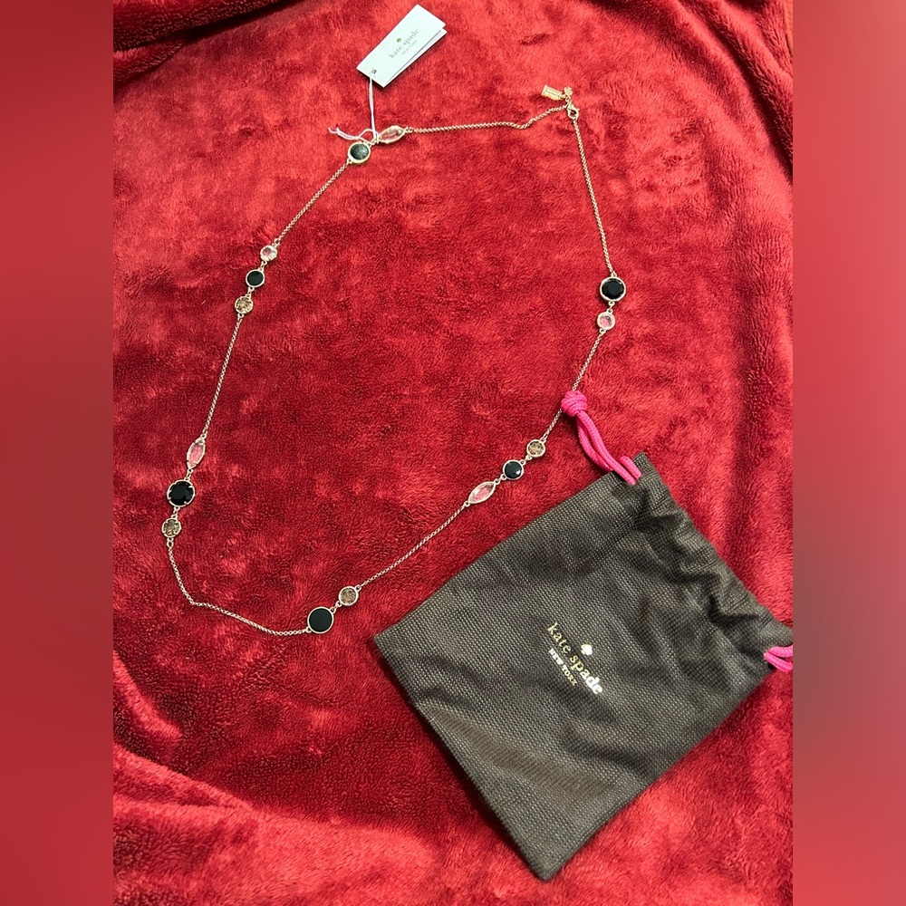 Kate Spade Fame and Flowers Necklace; Rose Gold